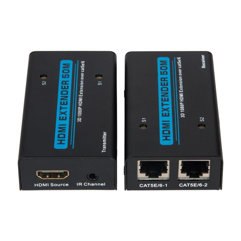 V1.3 HDMI Extender 50m thar Tacaíocht Chábla Dual cat5e / 6 Iomlán HD 1080P