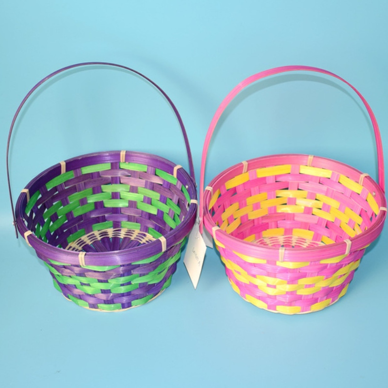 Lihavõtte värviline korv käepidemega