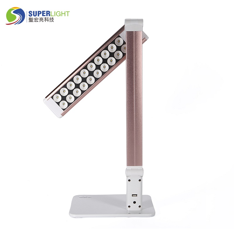 1683 Painduv paindlik LED USB Port Hotel Desk Lamp