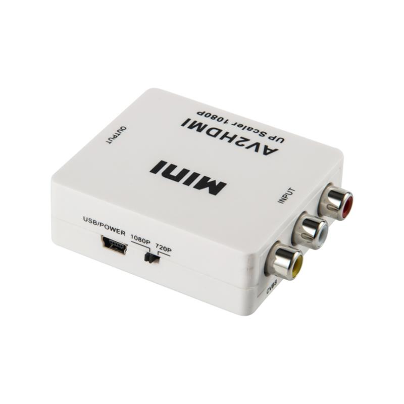 Mini suurusega AV/RCA/CVBS HDMI konverter Upspaler 720p/1080p