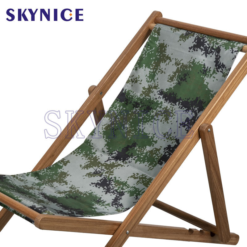 Factory Hot Sale Wooden Canvas Folling Requining Beach Chair