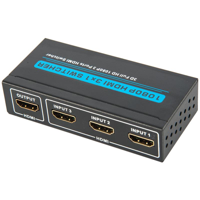 V1.3 HDMI 3x1 Switcher Support 3D Iomlán HD 1080P