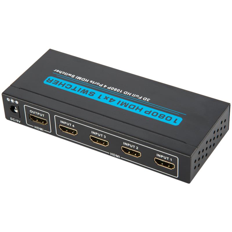 V1.3 HDMI 4x1 Switcher Support 3D Iomlán HD 1080P