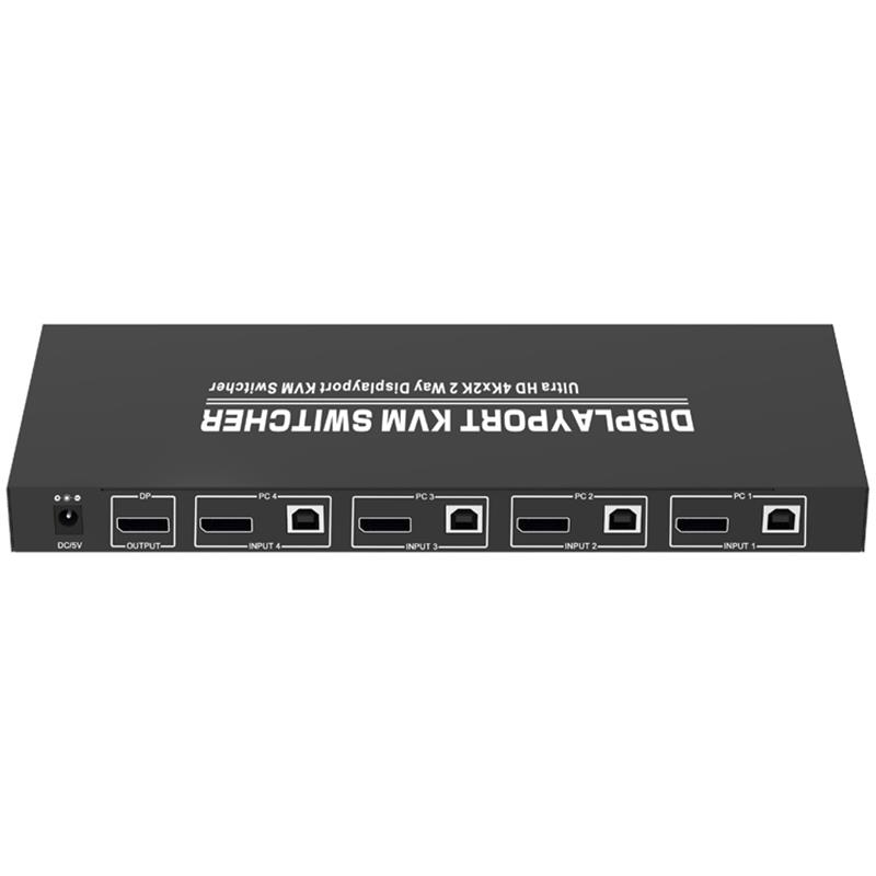 1.2 Taispeántas Tacaíochta KVM 4x1 Switcher 3D Ultra HD 4Kx2K @ 60Hz