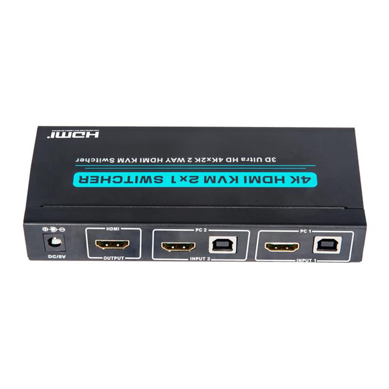 V1.4 HDMI KVM 2x1 Switcheri toetus 3D Ultra HD 4Kx2K/30Hz