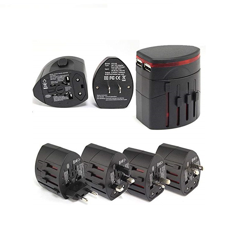 Jõulukingitused Universal Travel Adapter 2 usb Best Müügi Premium for Traveling Gift