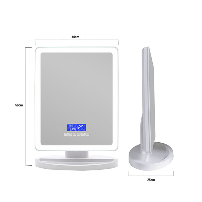 Touch Switch Lighted Desktop Dimmable 168PCS Led Make Mirror with Wireless Bluetooth spiiker