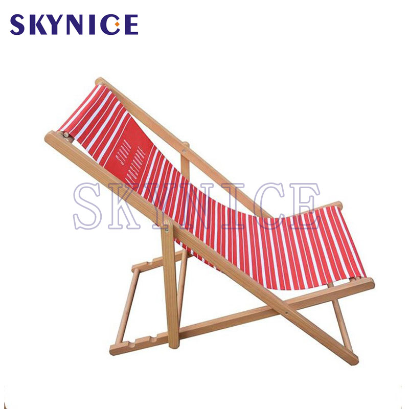 Kokkupandav puidust libisev õppetool Wood Beach Chair for Camping