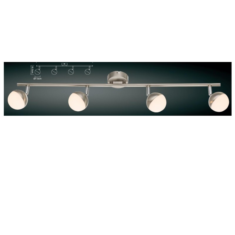 Spota faoi stiúir ardvoltais solas-4, le scáth plaisteach leath sféar