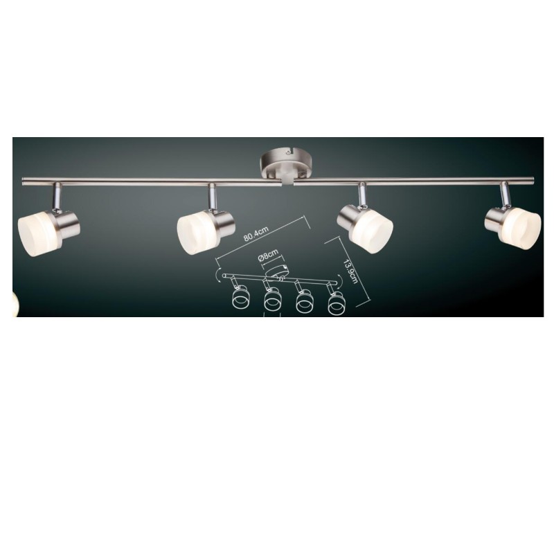 Spota faoi stiúir ardvoltais solas-4, le scáth plaisteach sorcóra