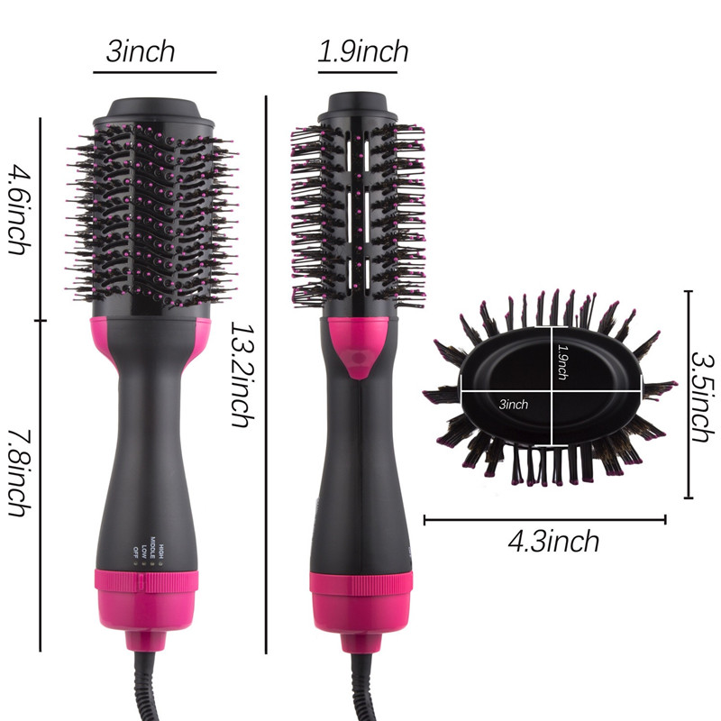 Triomadóir Gruaige Scuab Aer Te agus Volumizer 4-IN-1 Salon Diúltach Fad Styling Triomadóir Gruaige Scuab Triomadóir Triomadóir Buille Leictreach Ceirmeacha