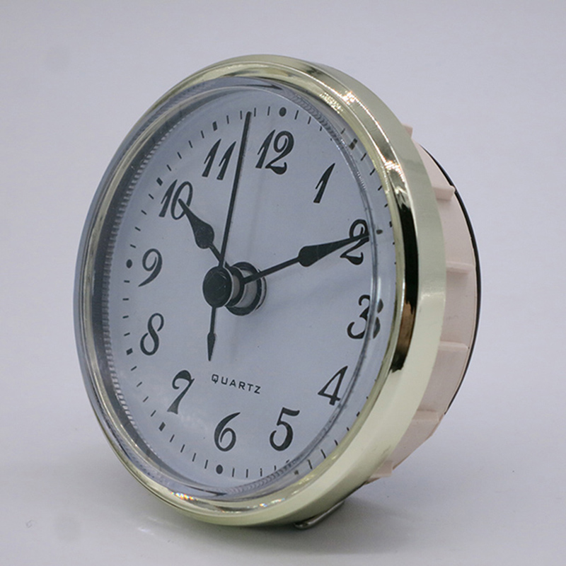 70mm kuldne raam valge põhja ümara kellaga