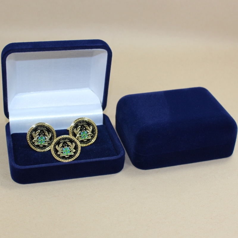 Element D-45S ümmargune kujuline Velvet Box paari mansetinööbi, 60mm lipsuklamber pikkus, või mitu märki, münte, medaleid jne, mm.75*95*32mm, raskused umbes 65g