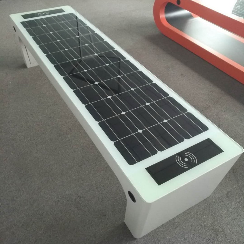 Best Disain White Color Solar Power Mobile laadimine WiFi Hotpot Smart Garden Bench