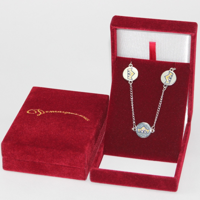 Mír bosca leathair PU cearnach V-17L le haghaidh bonn 65 * 90 mm, suaitheantas, mona srl. Mm. 80 * 110 * 34, meáchain thart ar 90g