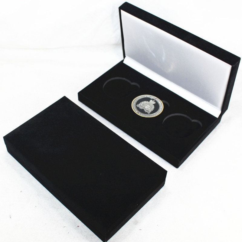Item V-18L rectangle flannelette box for 150*75mm double coins, badges＆cufflinks, etc. mm. 174*102*32, weights about 168g