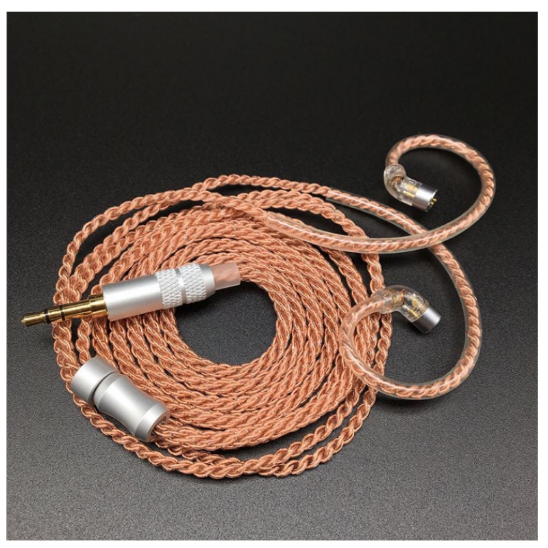 DIY kuularite uuendamine kaabel IE80 / se843 palavik 4N ühekordne kristall vaskpaar hõbe pinnatud kõrvaklappide uuendamine kaabel
