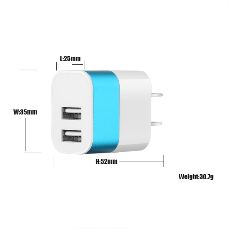 Factory Price FCC Fast Fast Charge Travel 2 port Usb Algne kaasaskantav laadija kiire mobiiltelefoni laadija iPhone 5 6 7 8 x