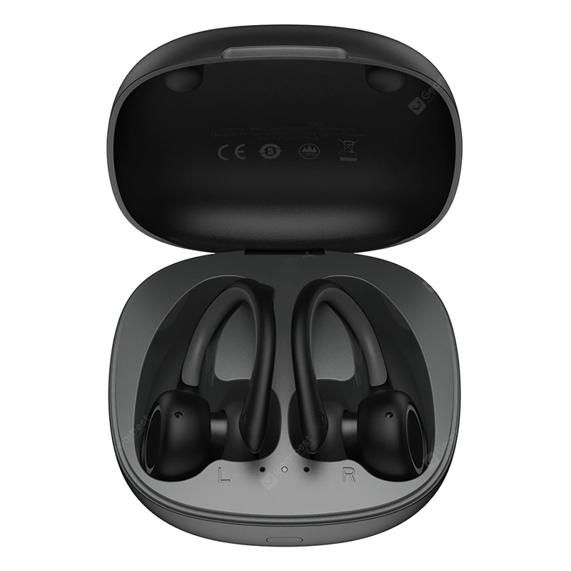 Baseus Encok W17 Sport Earbuds Bluetooth Cluasáin TWS Cluasáin Gan Sreang Cluasáin Tacaíocht Qi Muirearú Gan Sreang Teagmháil Chliste IP55 Uiscedhíonach - Dubh