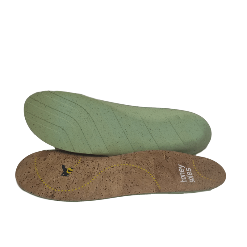 Cushioning Absorbing Shock for Fasciitis Plantar Ionsáigh insole bróg clóite corc