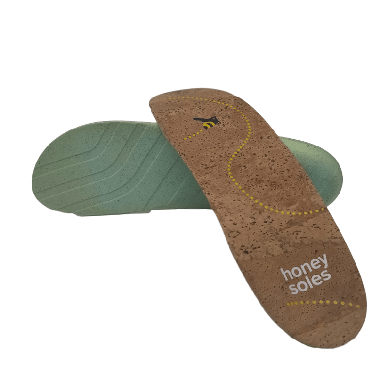 Cushioning Absorbing Shock for Fasciitis Plantar Ionsáigh insole bróg clóite corc