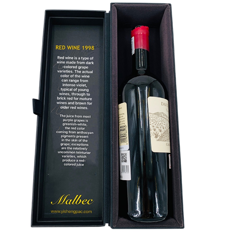 Bosca Pacáistiú Fíon Saincheaptha Só le EVA Dubh taobh istigh