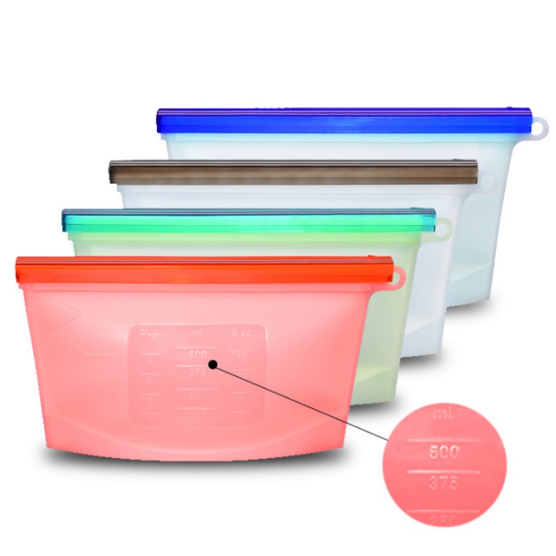 Mála stórála glóthach shilice mála stórála glóthach shilice 500ml mála séalaithe stórála reoite a chaomhnú