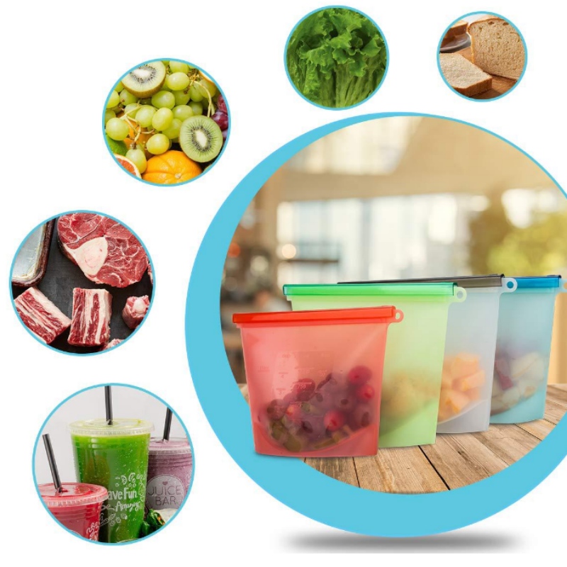 Mála stórála glóthach shilice mála stórála glóthach shilice 500ml mála séalaithe stórála reoite a chaomhnú