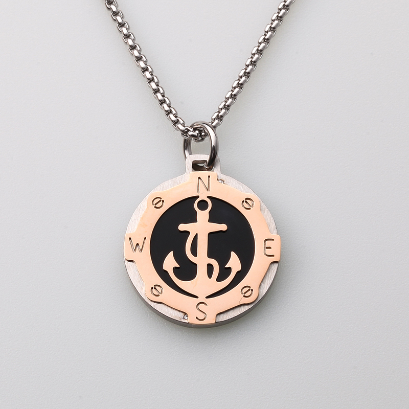 Muince fir ancaire gaoithe cruach dhosmálta stíl na hIodáile muince fir pendant déanta sa tSín