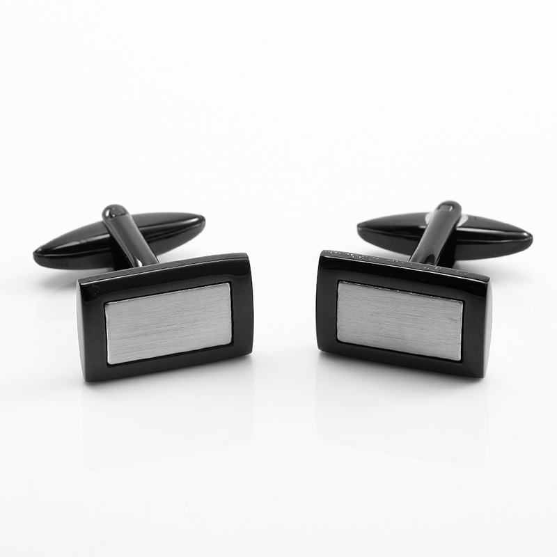 Cufflinks Cruach Dhosmálta Dhá Thonnphlátáil Dubh Cufflinks Soláthraí Seodra na Síne Cufflinks