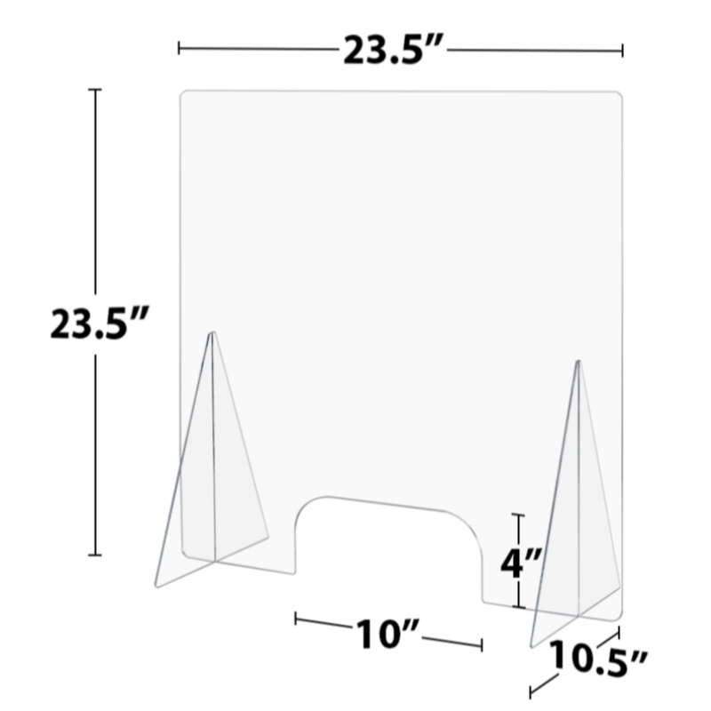 Geilleagar Sneeze Countertop Sneeze le Pas Trí Oscailt 23.5