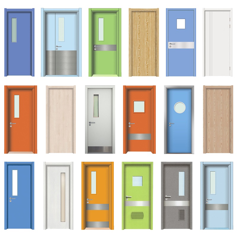 High Quality Mdf Wooden Steel Church Hospital Interior Door Cheap Teak Main Forted Wood Church Doors to Sale Firefate Hospital Custome Kingdom Forked Wood Washboar Sets Beautiful Hospital Door