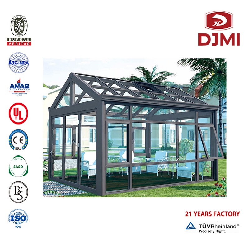 Uhiuus alumiiniumidisain Isoleeritud klaasSunroom Aluminum Sunwors Hot Müügi Aluminium Aluminum Disain Sunroom Winter Graden Kohandatud Põllumajanduslik Tempered Glass House for Sunroom Garden Sun Room