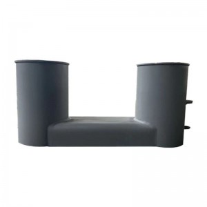 Mereristi poleeritud pronksist kaunistus ühe/kahe ristbitt bollards