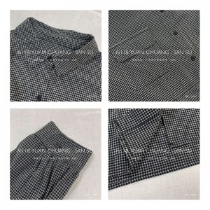 Lahtine kujundus Minimalistlik stiilne Juhuslik ühtlase värvusega Trükitud värviga puuvill ja linasest suuremahuline kohandatud 15609 särk