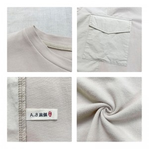 Lahtine konstruktsioon Minimalistlik ümmargune krae stiil Tähistatud varre stiil Juhuslik ühtlase värvi puuvill ja linane ülisuur kohandatud kohandatud 12635 kampsunid