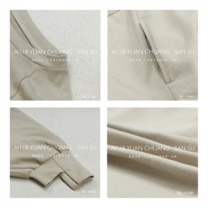 Lahtine kujundus Minimalistlik ümmarguse krae stiil Segatud varre stiil Juhuslik ühtlase värvi puuvill ja linane ülisuur kohandatud 12685 kampsunid