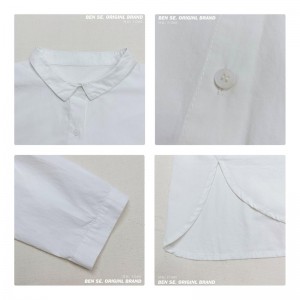 Lahtine kujundus Minimalistlik stiilne, lihtne, ühtlase värvusega, kontrollitud ülisuure kohandatud 17685 lõdva särgiga