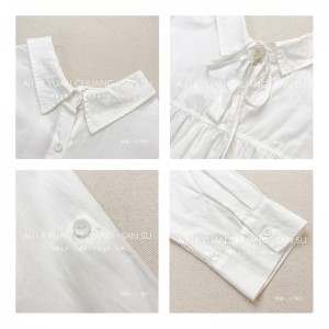 Lahtine kujundus Minimalistlik stiilne Juhuslik ühtlase värvi triibuline Ülekaaluline kohandatud 17831 Lahtine särk