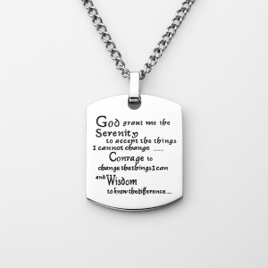 Roostevaba Steel Mens Womens Juveeli sõjaline silt sõnadega Inspiratoorne Neaklace Dog Tags Pendant
