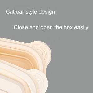 Biolagundatav maisitärklis, kiirtoidu pakendid, ristkülik, toidukonteineri konteiner, mille pakend on lagundatav