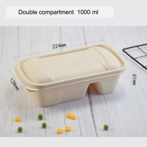 Keskkonnasõbralikud maisitärklise pakendid, mille pakend on lagunev lõunakarp, millelt võetakse biolagundatavad õhukindlad toiduainete säilitusmahutid