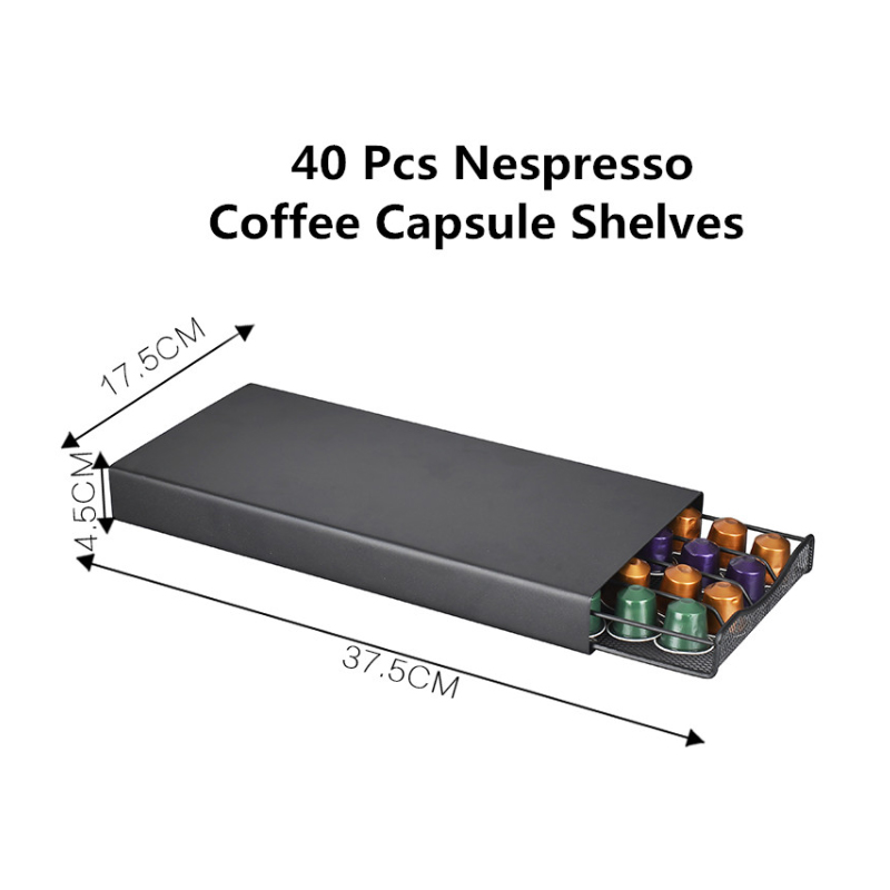 TMJ PP- 584 Metal Chrome 40 Pod Nespresso Kohvi Kapsel Koduköögi kuvari jaoks
