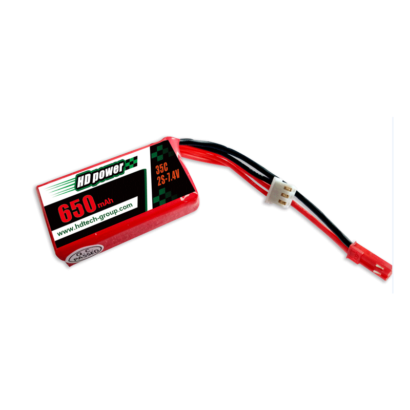 Ceallraí lipo HD POWER 650mAh 35C 2S 7.4V