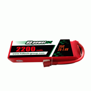 Ceallraí lipo HD POWER 2200mAh 35C 2S 7.4V