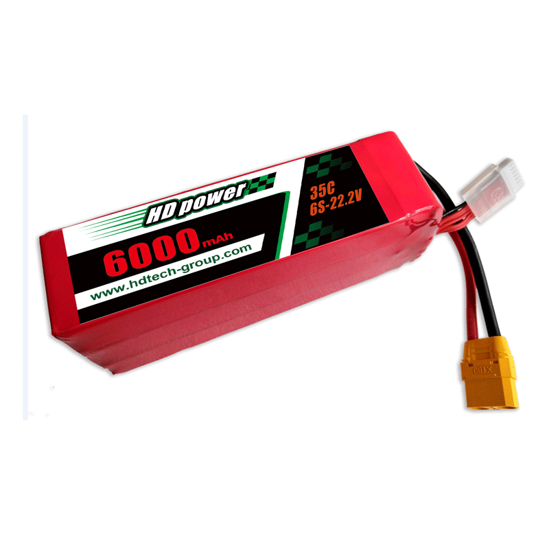 Ceallraí lipo HDPOWER 6000mAh 35C 6S 22.2V