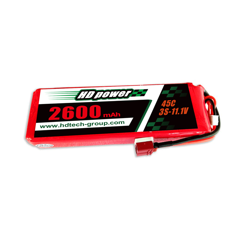 HD POWER 2600mAh 45C 3S 11.1V lipoapatarei