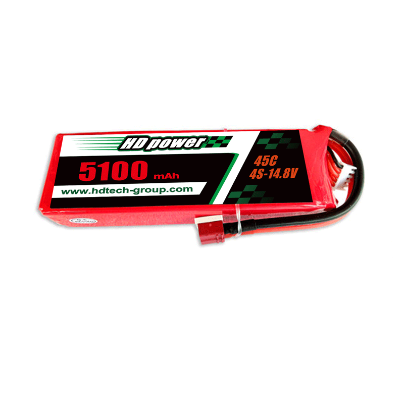 HD POWER 5100mAh 45C 4S 14.8V lipoapatarei