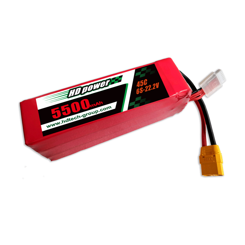 HD POWER 5500mAh 45C 6S 22.2V rasvapatarei