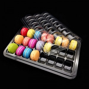 Bosca macarons mórdhíola mórdhíola bosca lóin in-dhíghrádaithe candy soiléir
